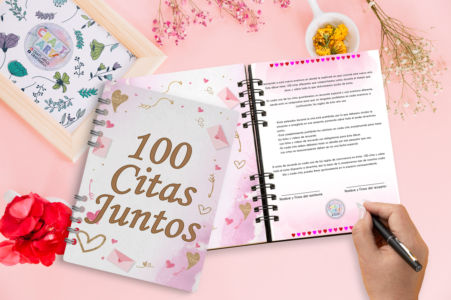 Libro Para Parejas 100 Citas Juntos - Mod. Café - Craft Art